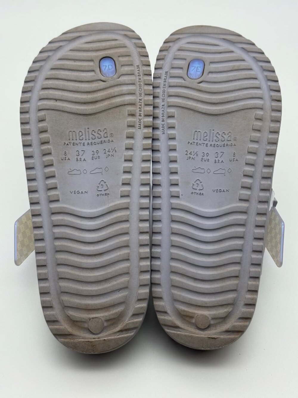 Melissa Cozy Thong Iridescent Jelly Sandals Gray Size 8 - Picture 12 of 13